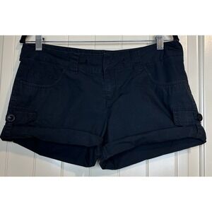 Oakley‎ Women's black roll tab lightweight shorts sz 7/8 chino casual beach
